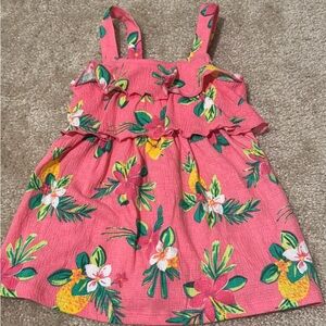 NWT tropical print dress for baby girl, size 12M